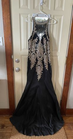 Peaches Black Size 8 Pageant Floor Length Mermaid Dress on Queenly