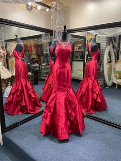 Cinderella Divine Red Size 8 Free Shipping Floor Length Mermaid Dress on Queenly