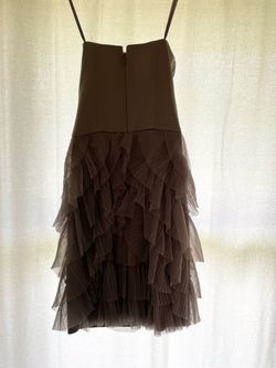 BCBG Gray Size 0 Midi Medium Height Homecoming Cocktail Dress on Queenly