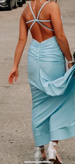Sherri Hill Blue Size 2 Floor Length Mermaid Dress on Queenly