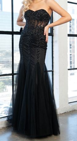 Amelia Couture Black Size 4 Quinceanera Floor Length Mermaid Dress on Queenly