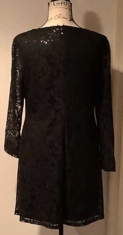 American Living Black Size 10 Sunday Sequin Polyester Cocktail Dress on Queenly