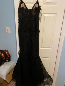 Blush Black Size 8 Floor Length 50 Off Mermaid Dress on Queenly