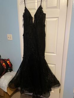Blush Black Size 8 Floor Length 50 Off Mermaid Dress on Queenly