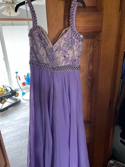 Sherri Hill Purple Size 10 Military Floor Length A-line Dress on Queenly