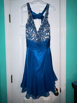 Alyce Paris Blue Size 18 Appearance 50 Off Plus Size A-line Dress on Queenly