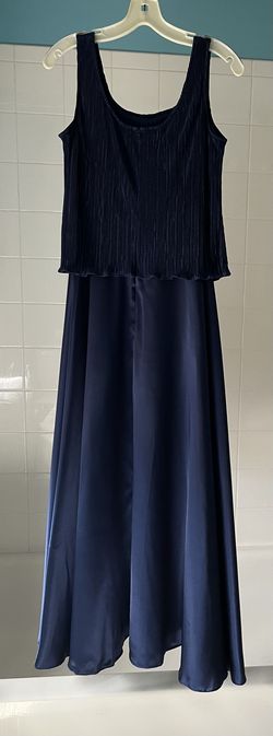 Cachet Blue Size 12 Black Tie Prom Straight Dress on Queenly