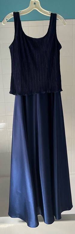 Cachet Blue Size 12 Floor Length Vintage Tall Height Straight Dress on Queenly