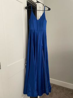 Windsor Blue Size 2 Silk Prom A-line Dress on Queenly