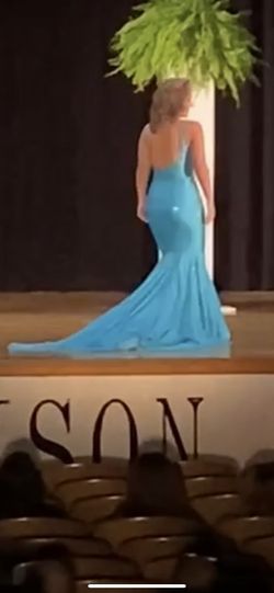 Johnathan Kayne Blue Size 0 Jewelled Black Tie Prom Mermaid Dress on Queenly