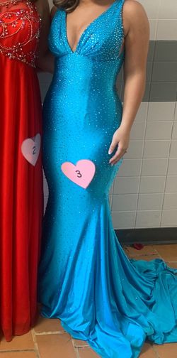 Johnathan Kayne Blue Size 0 Black Tie Prom Mermaid Dress on Queenly
