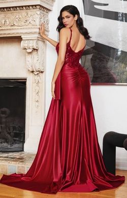Red Size 12 Side slit Dress on Queenly