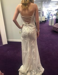 Sherri Hill White Size 0 Floor Length Side slit Dress on Queenly
