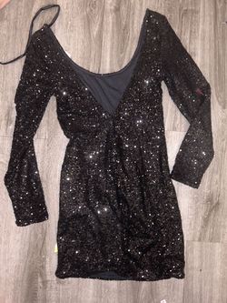La cite Black Size 8 Sequin Nightclub Prom Cocktail Dress on Queenly