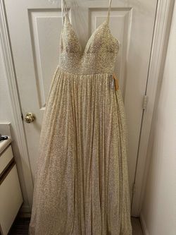 Sherri Hill Gold Size 10 Never Worn Black Tie Ball gown on Queenly