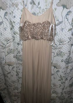 Davids Bridal Nude Size 8 Wedding Guest Straight Dress on Queenly