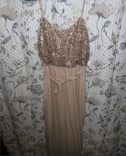 Davids Bridal Nude Size 8 Wedding Guest Straight Dress on Queenly