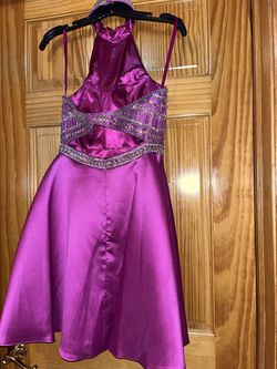 MoriLee Purple Size 0 Magenta Party Cocktail Dress on Queenly