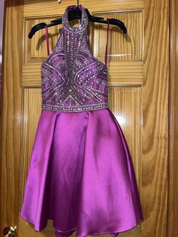 MoriLee Purple Size 0 Magenta Party Cocktail Dress on Queenly