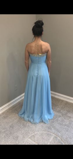 Sherri Hill Blue Size 4 Black Tie Prom Ball gown on Queenly