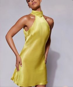 Meshki Yellow Size 16 Euphoria Plus Size Cocktail Dress on Queenly
