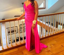 Clarisse Pink Size 8 Summer Prom Side slit Dress on Queenly