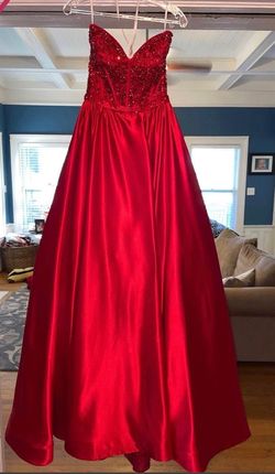 Sherri Hill Red Size 0 Black Tie Ball gown on Queenly