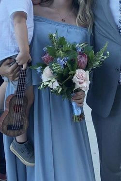 JJs House Light Blue Size 10 Wedding Guest Side slit Dress on Queenly