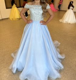 Ashley Lauren Blue Size 4 50 Off Ball gown on Queenly