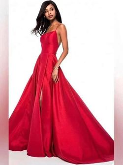 Sherri Hill Red Size 6 Black Tie Ball gown on Queenly