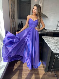 Sherri Hill Purple Size 0 Floor Length Train Dress on Queenly