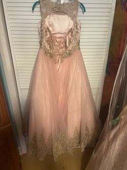 Tiffany Designs Nude Size 10 Prom Free Shipping Bridgerton Ball gown on Queenly