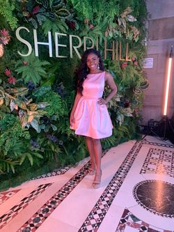 Sherri Hill Pink Size 4 Summer Midi Cocktail Dress on Queenly