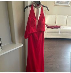Sherri Hill Red Size 4 Mermaid Dress on Queenly