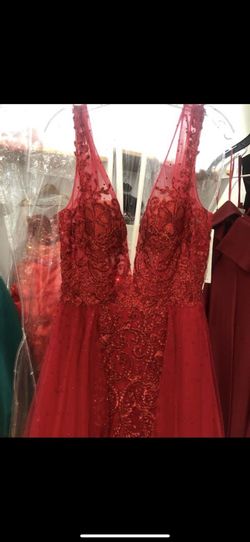 Azaria Bridal Red Size 24 50 Off Plus Size Ball gown on Queenly
