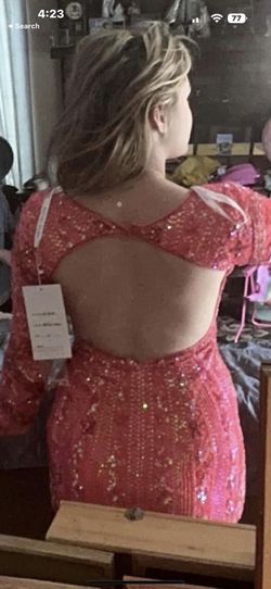 Rachel Allan Pink Size 10 Nightclub Sleeves 50 Off Long Sleeve Cocktail Dress on Queenly