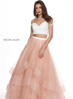 Rachel Allan Pink Size 6 Flare Pageant Tulle Floral A-line Dress on Queenly