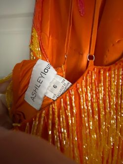 Ashley Lauren Orange Size 6 Pageant Cocktail Dress on Queenly
