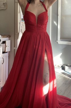 memories Red Size 4 Prom Free Shipping A-line Dress on Queenly