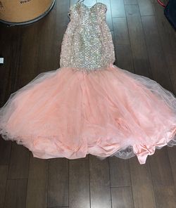 Royal Queen Pink Size 6 Tall Height Sweetheart Sequin Prom Jewelled Mermaid Dress on Queenly