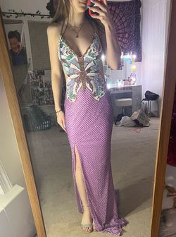 Sherri Hill Purple Size 00 Floor Length Mermaid Dress on Queenly