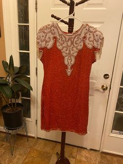 Scala Orange Size 16 Free Shipping Silk Straight Dress on Queenly