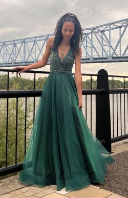 Colors Green Size 0 Floor Length A-line Dress on Queenly