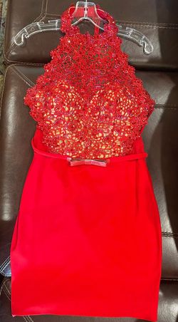 Alyce Paris Red Size 6 Midi Homecoming Cocktail Dress on Queenly