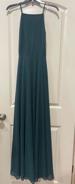 Lulus Green Size 8 Pageant Wedding Guest Prom Floor Length Straight Dress on Queenly
