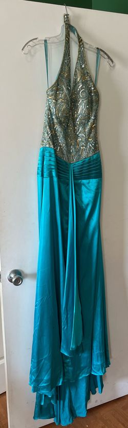 Style -1 Jovani Multicolor Size 4 Wedding Guest 50 Off Backless Satin Prom Train Dress on Queenly