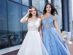 Style IDIRS_B9E7 Jadore Blue Size 18 Tulle Plus Size Ball gown on Queenly