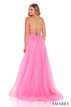 Style ALIZA Amarra Pink Size 0 Pageant Sheer Lace Black Tie Ball gown on Queenly