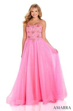 Style ALIZA Amarra Pink Size 0 Pageant Tall Height A-line Ball gown on Queenly