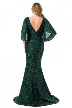 Style XARA_EMERALDGREEN14_7391E Coya Green Size 14 Floor Length Tall Height Straight Dress on Queenly